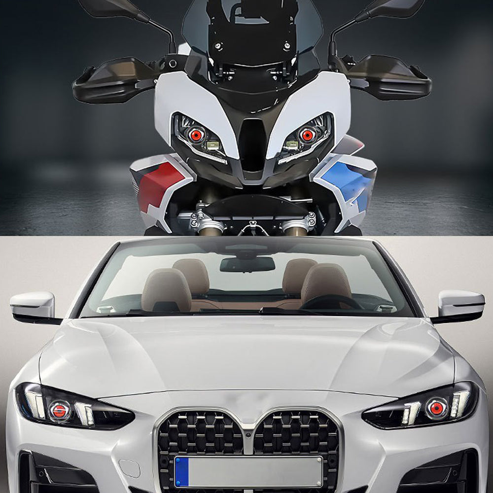 2PCS Dynamic Devil Eyes LED Car Headlight, Demon Eye Headlights for Cars and Motorcycles