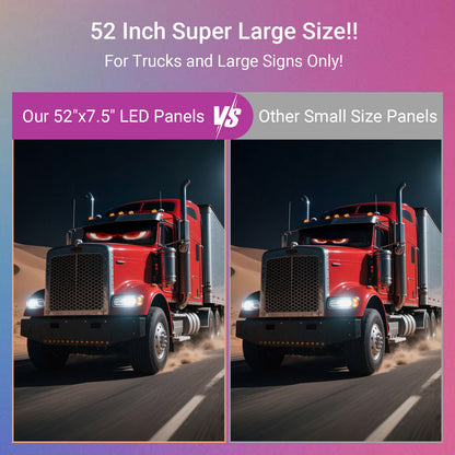 52 inch Super Large LED Trucks Eyes, Devils Eyes for Trucks Only, Business Sign for Storefront