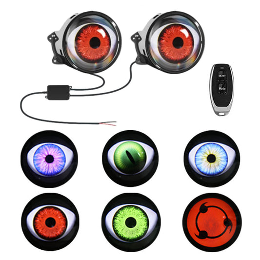 2PCS Dynamic Devil Eyes LED Car Headlight, Demon Eye Headlights for Cars and Motorcycles
