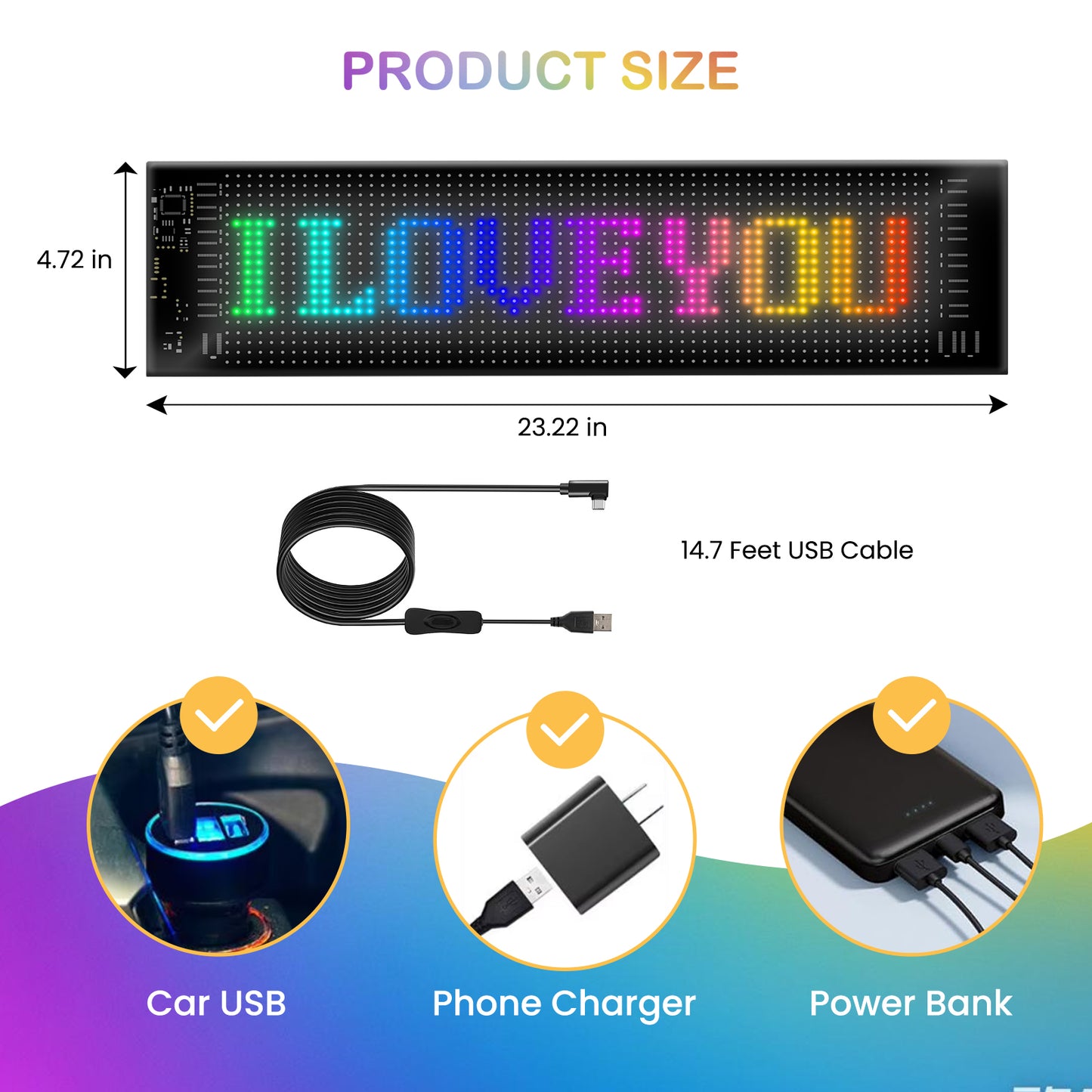 2PCS 23.4 in x 4.7 in Devil Eyes Light for Cars, LED Eyes for Truck Windshield
